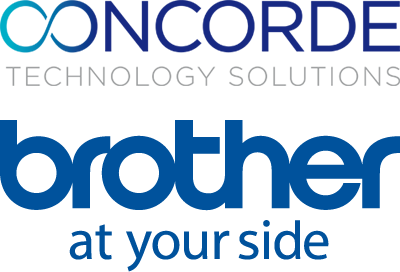 Concorde Technology Group and Brother logos.